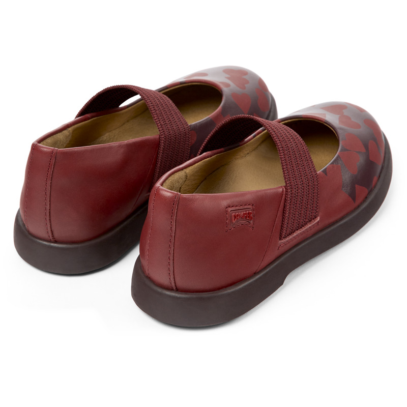 CAMPER Twins - Ballerinas For Girls - Burgundy, Size 32, Smooth Leather