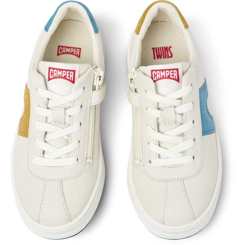 CAMPER Twins - Sneakers For Girls - White, Size 25, Smooth Leather