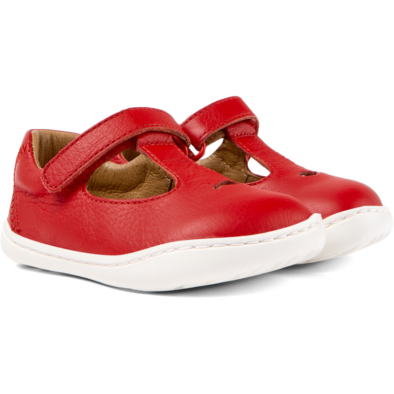 Camper Twins - Smart Casual Shoes For First Walkers - Red, Size 24, Smooth Leather