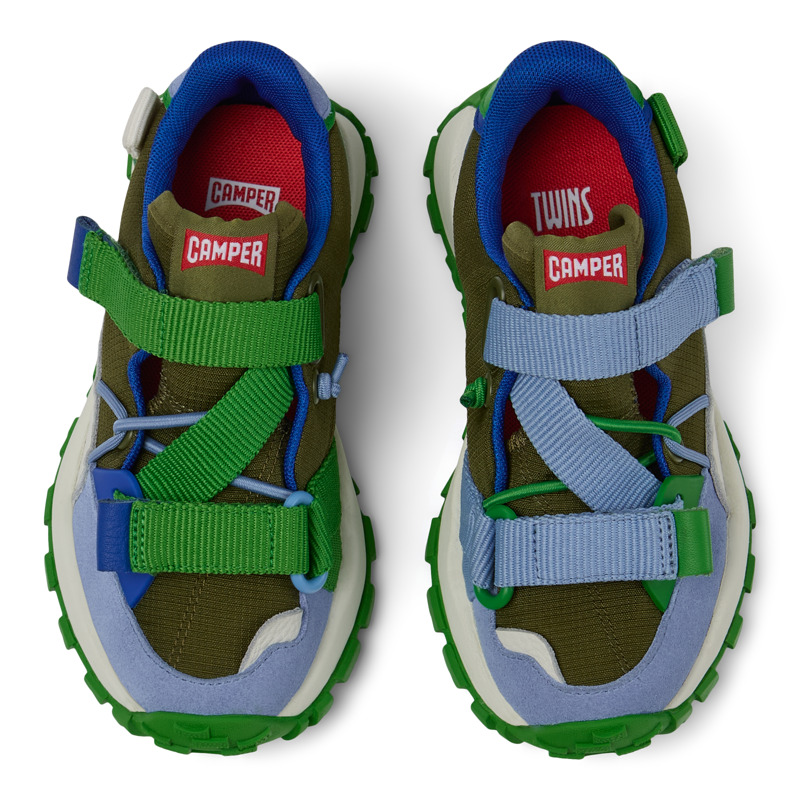 CAMPER Twins - Sneaker Für Mädchen - Grün,Blau,Weiß, Größe 35, Textile/Glattleder