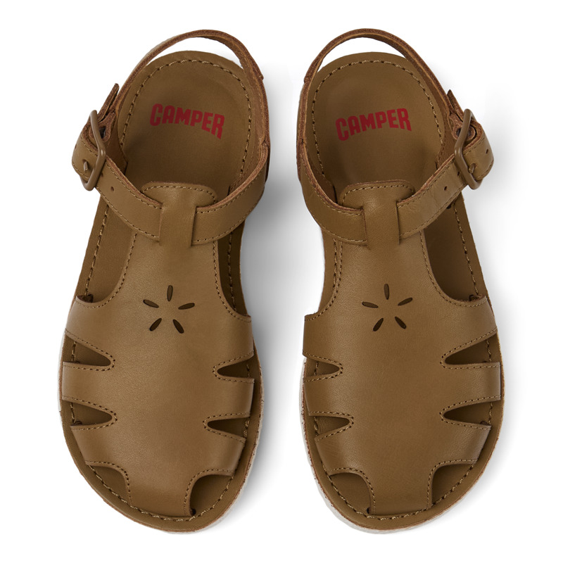 CAMPER Miko - Sandals For Girls - Brown, Size 28, Smooth Leather