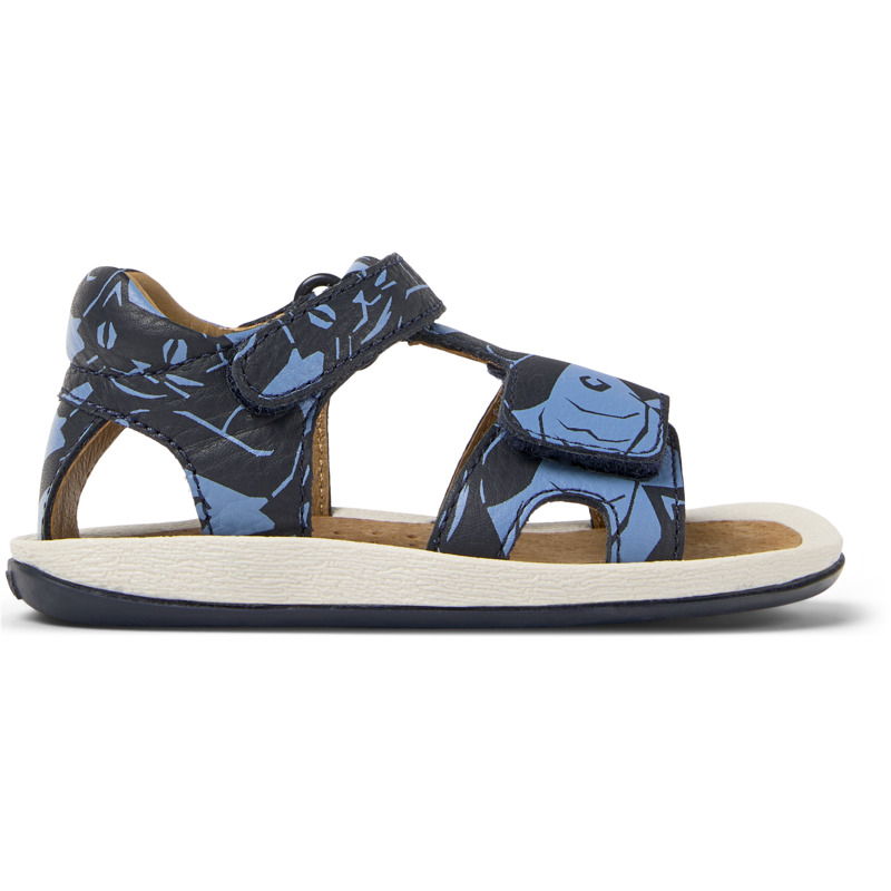 CAMPER Twins - Sandalias para Primeros pasos - Azul, talla 25, Piel Lisa