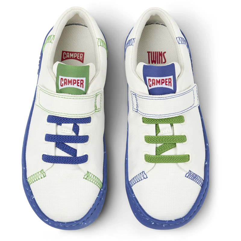 CAMPER Twins - Smart Casual Shoes For Girls - White, Size 38, Cotton Fabric