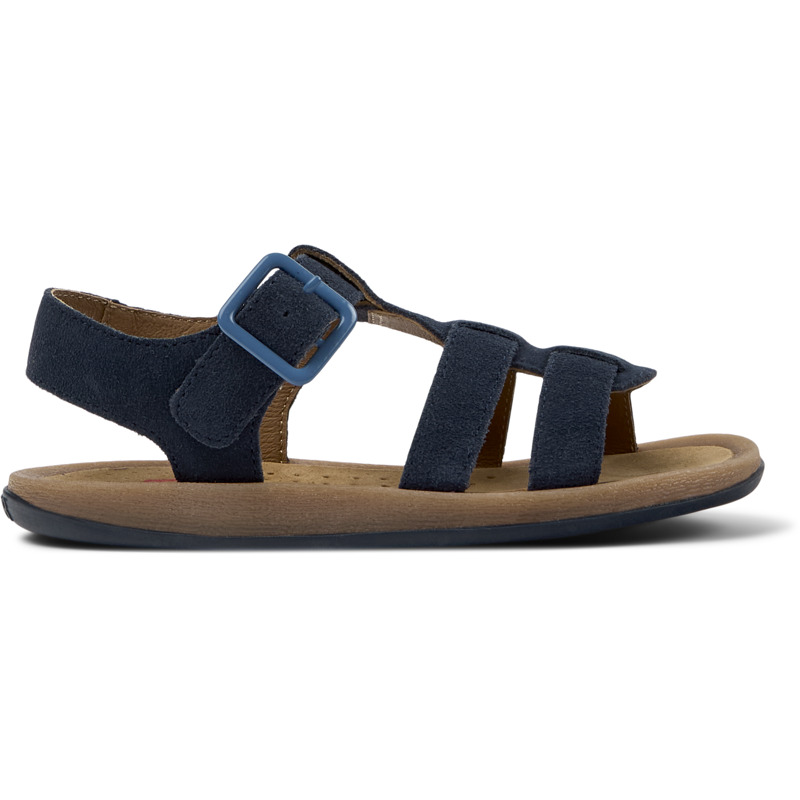 CAMPER Bicho - Sandalen für Kinder - Blau, Größe 25, Veloursleder