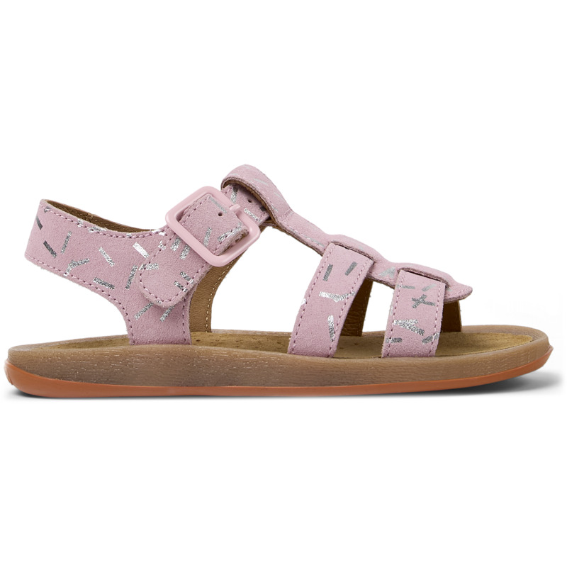 CAMPER Bicho - Sandalen für Mädchen - Rosa, Größe 25, Veloursleder