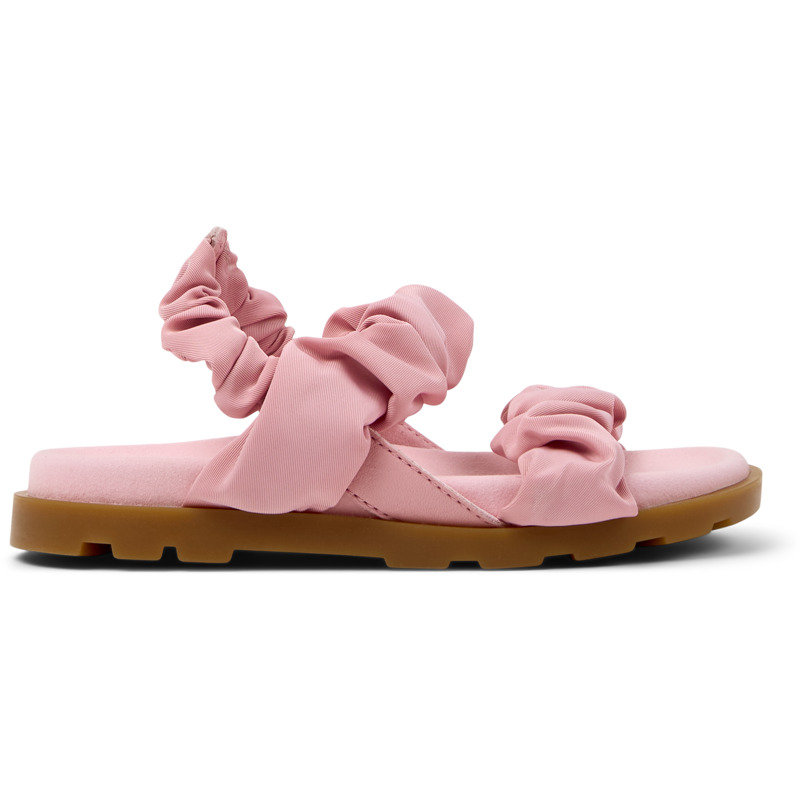 CAMPER Brutus Sandal - Sandalias para Niñas - Rosa, talla 28, Textil/Piel Lisa