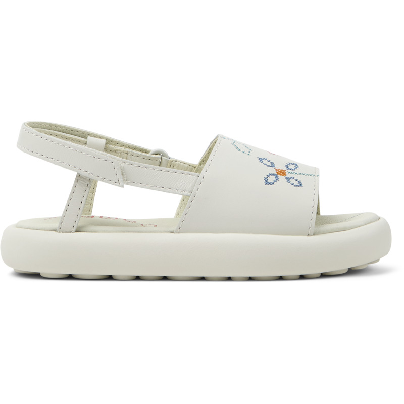 CAMPER Twins - Sandalias para Niñas - Blanco, talla 25, Piel Lisa