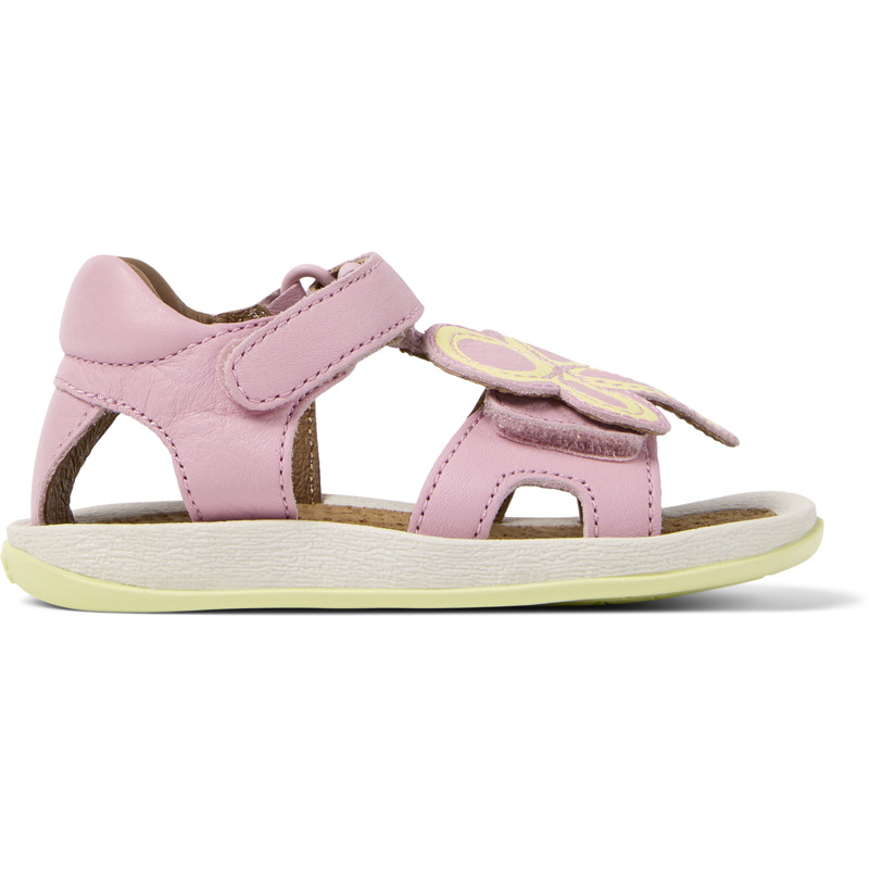 CAMPER Twins - Sandalias para Primeros pasos - Rosa,Amarillo, talla 24, Piel Lisa