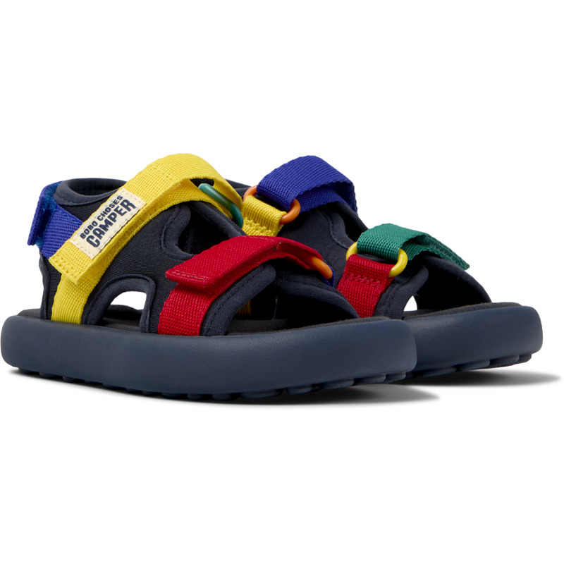 Camper Sandals For Girls In Blue,red,yellow