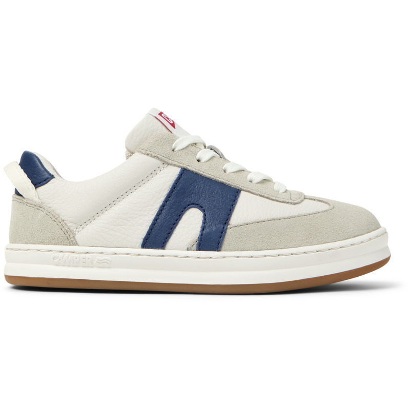 CAMPER Runner - Zapatillas para Niñas - Blanco,Beige,Azul, talla 29, Piel Lisa/Piel Vuelta