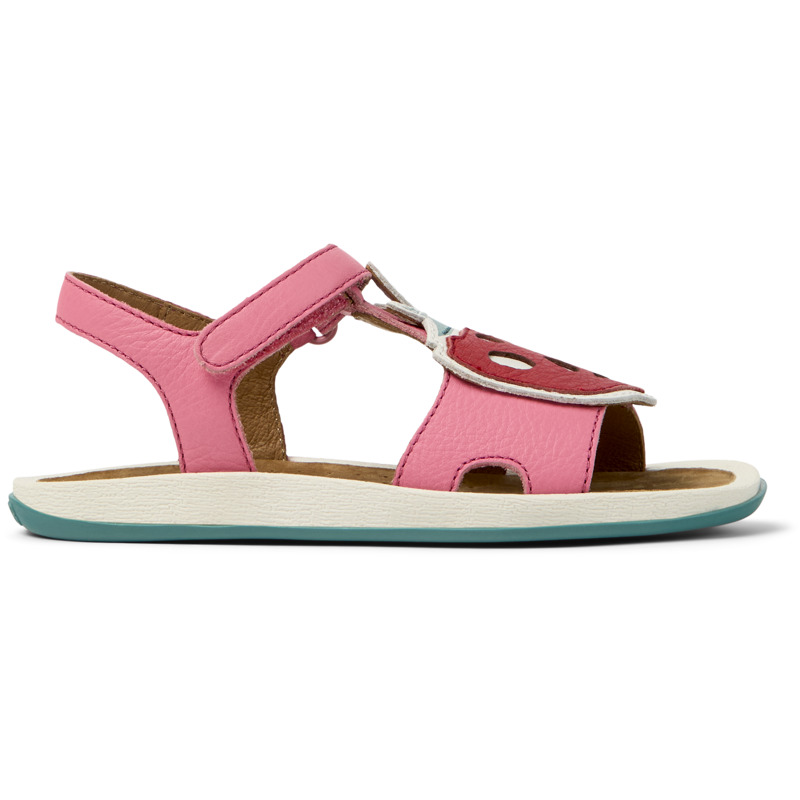 CAMPER Twins - Sandalias para Niñas - Rosa,Rojo,Amarillo, talla 25, Piel Lisa