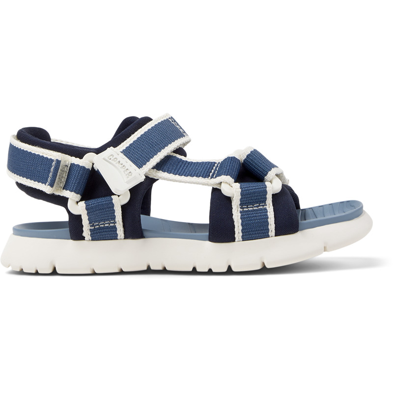 CAMPER Oruga - Sandalias para Niñas - Azul,Blanco, talla 25, Textil