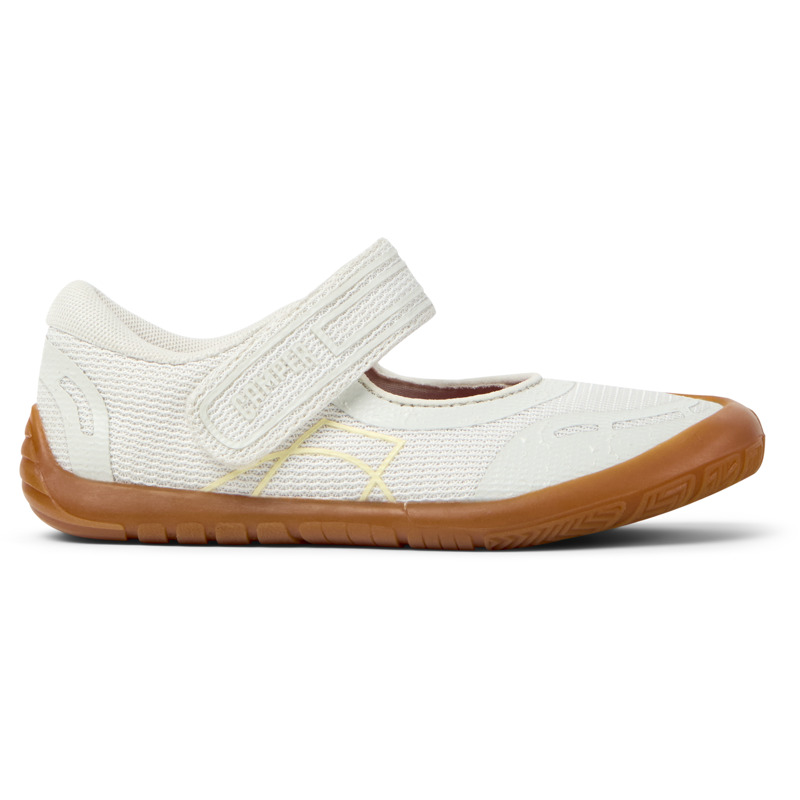 CAMPER Peu Path - Bailarinas para Niñas - Blanco, talla 28, Textil
