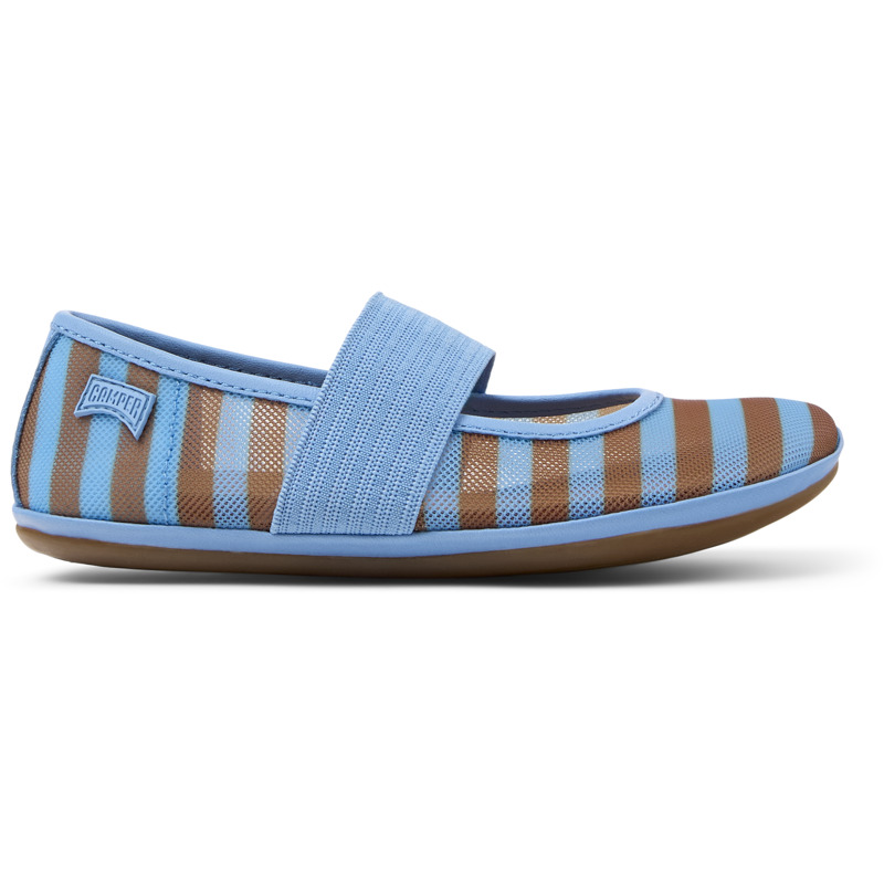 CAMPER Right - Bailarinas para Niñas - Azul,Marron, talla 25, Textil/Piel Lisa