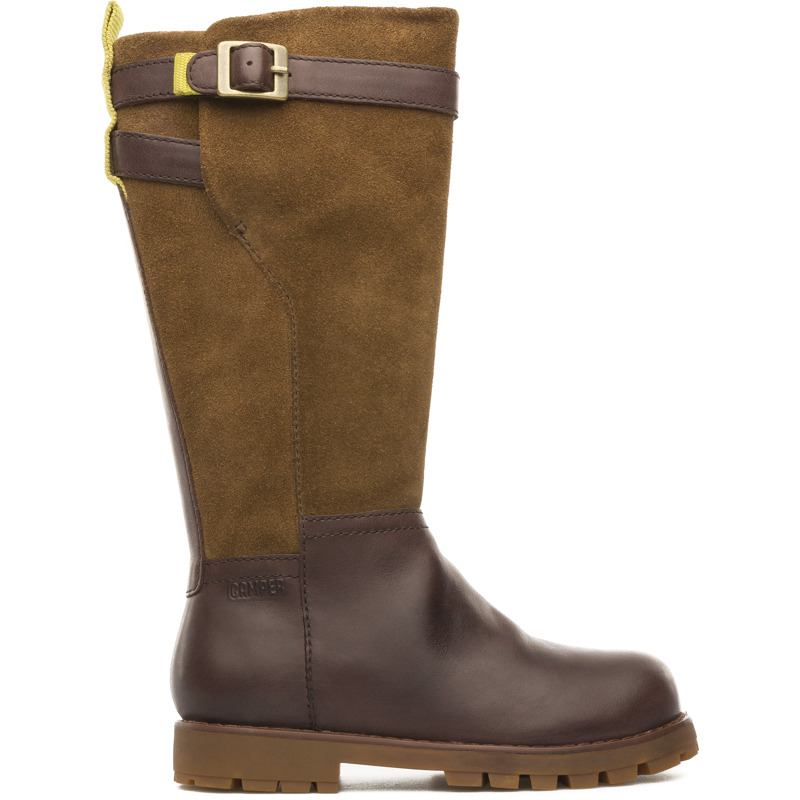 CAMPER Compas - Botas para  - Marron, talla 25, Piel Lisa/Piel Vuelta