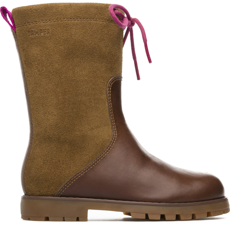 CAMPER Compas - Botas para  - Marron, talla 25, Piel Lisa/Piel Vuelta