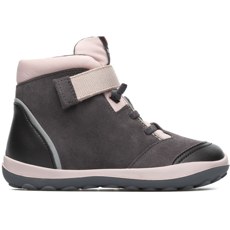 CAMPER Peu Pista - Botas para  - Gris, talla 25, Piel Vuelta/Textil