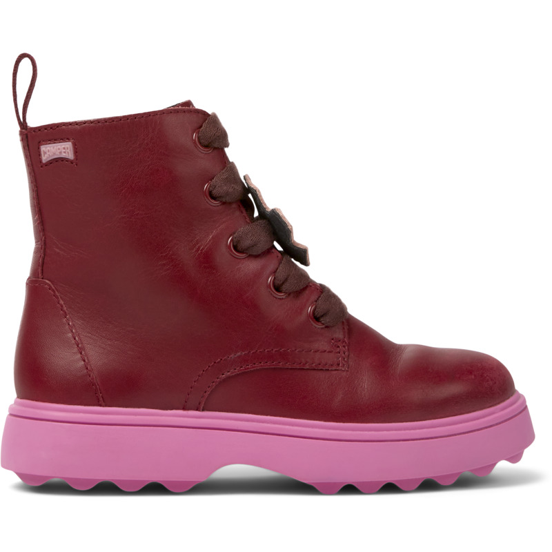 CAMPER Twins - Boots For Girls - Burgundy, Size 27, Smooth Leather