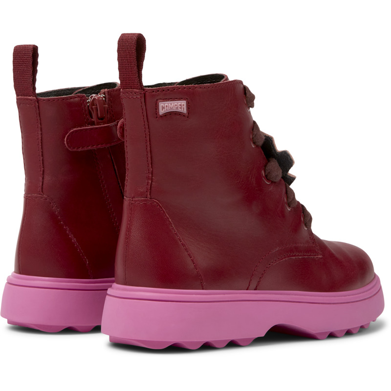 CAMPER Twins - Boots For Girls - Burgundy, Size 38, Smooth Leather