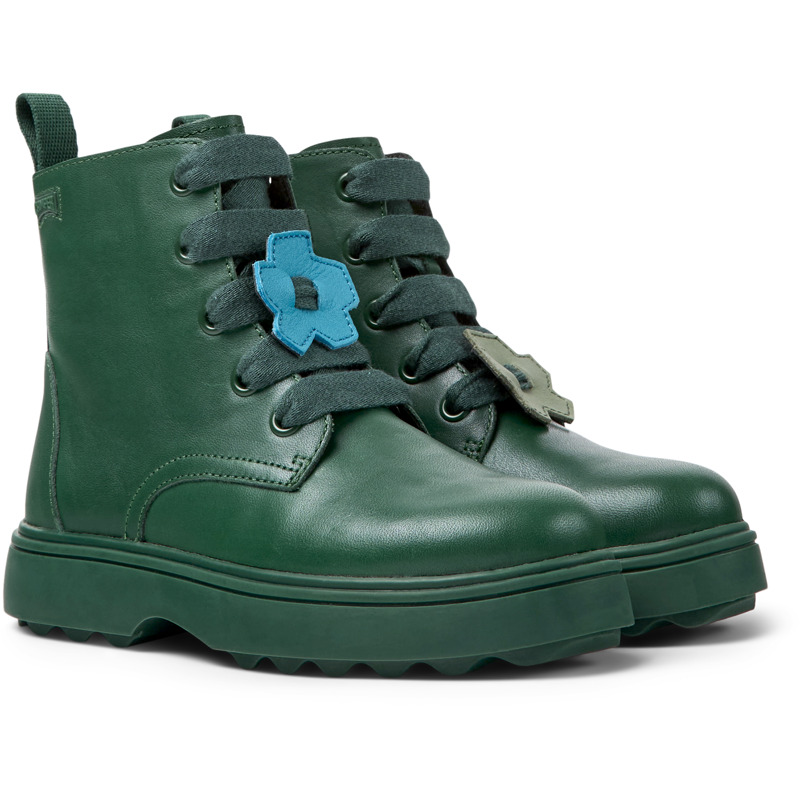 CAMPER Twins - Boots For Girls - Green, Size 38, Smooth Leather