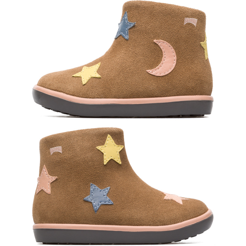 CAMPER Twins - Botas para  - Marron, talla 24, Piel Vuelta/Piel Lisa