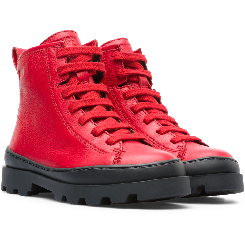 CAMPER Brutus - Boots For Boys - Red, Size 26, Smooth Leather