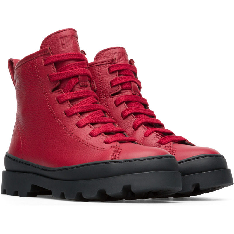 Camper Brutus - Boots For Girls - Red, Size 27, Smooth Leather
