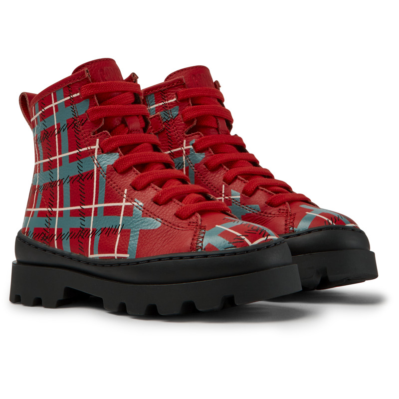 CAMPER Brutus - Boots For Girls - Red,Blue,Black, Size 38, Smooth Leather