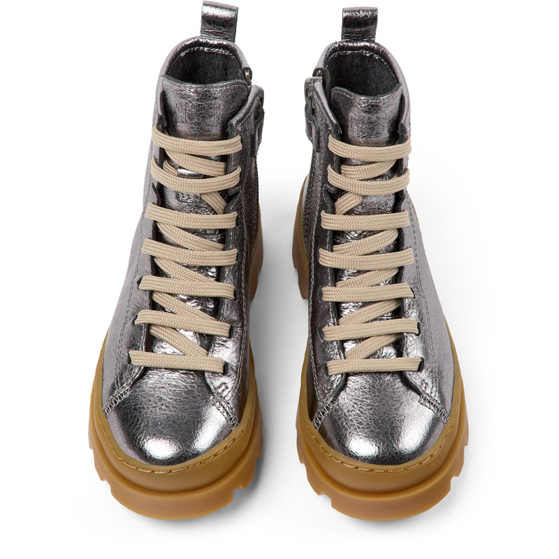 CAMPER Brutus - Laarzen Voor Meisjes - Grijs, Maat 27, Smooth Leather