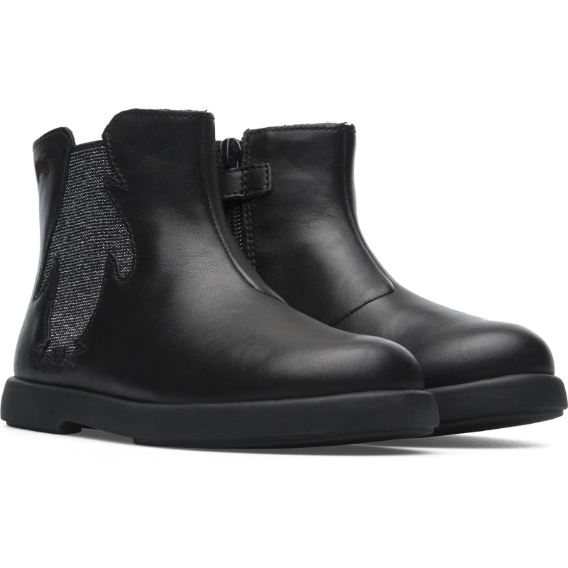 Camper Duet - Botas Para Niña - Negro, Talla 11, Piel Lisa