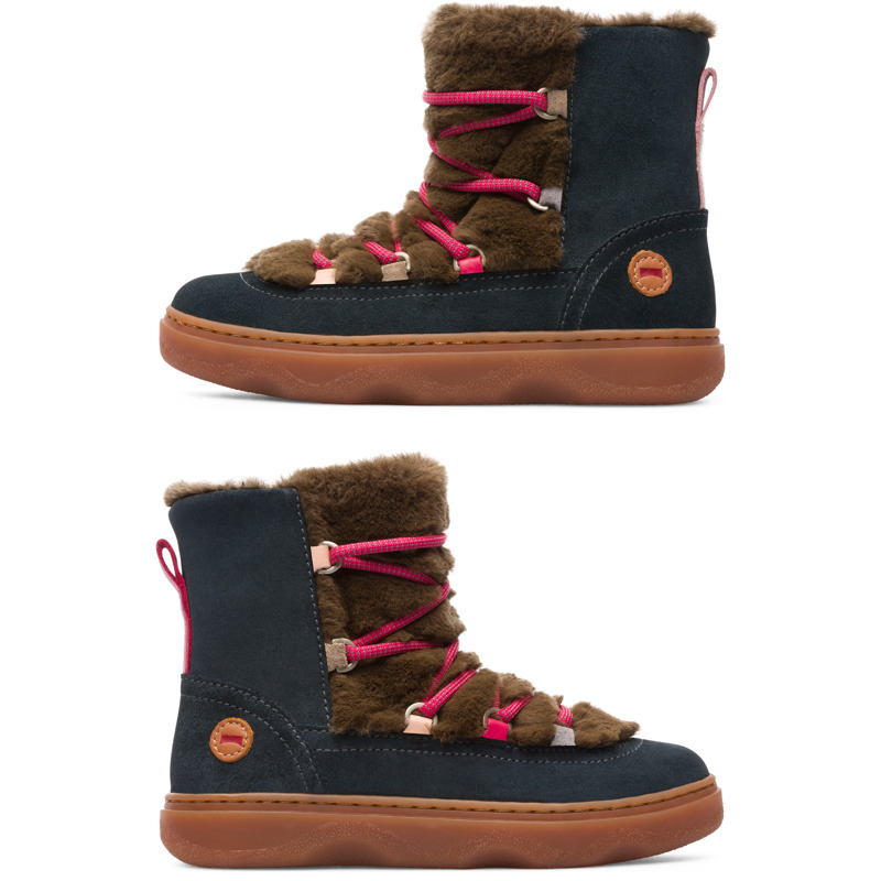 Camper Twins, Botas Niños, Gris/Marrón grisaceo/Nude, Talla 25 (EU), K900188-003