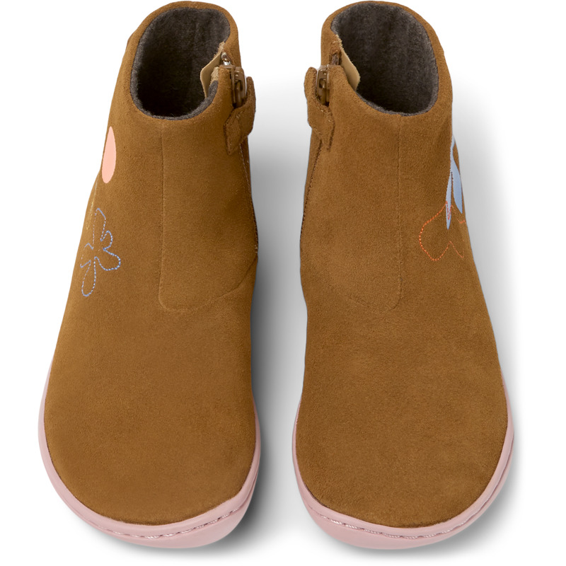 CAMPER Twins - Boots For Girls - Brown, Size 34, Suede
