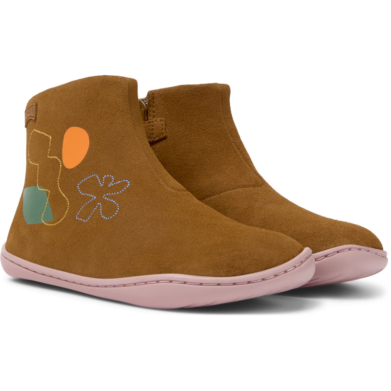 CAMPER Twins - Boots For Girls - Brown, Size 29, Suede