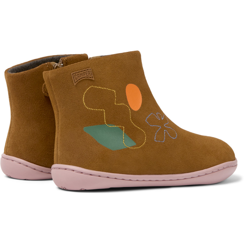 CAMPER Twins - Boots For Girls - Brown, Size 34, Suede