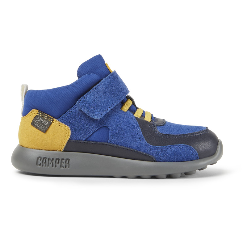 CAMPER Driftie - Zapatillas para Niñas - Azul,Amarillo, talla 27, Textil/Piel Vuelta