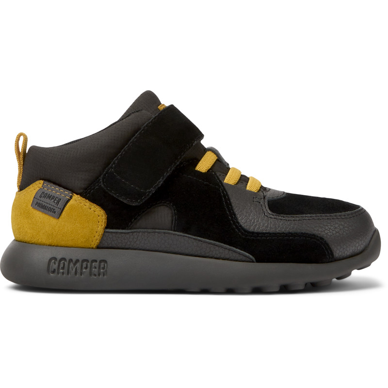 CAMPER Driftie - Sneaker Per Bimbe - Grigio,Nero,Giallo, Taglia 38, Tessuto In Cotone