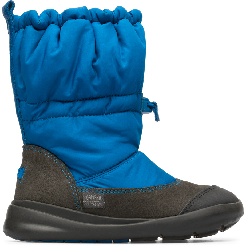 CAMPER Ergo - Botas para Niñas - Azul,Gris,Negro, talla 26, Textil/Piel Vuelta