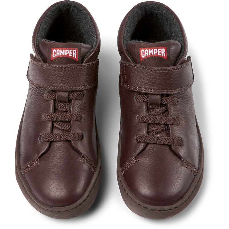 Camper Peu Touring - Sneakers For Unisex - Burgundy, Size 33, Smooth Leather