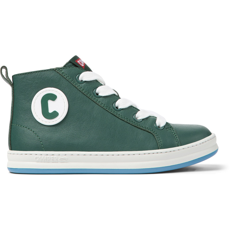 CAMPER Runner - Botas para Niñas - Verde, talla 25, Piel Lisa