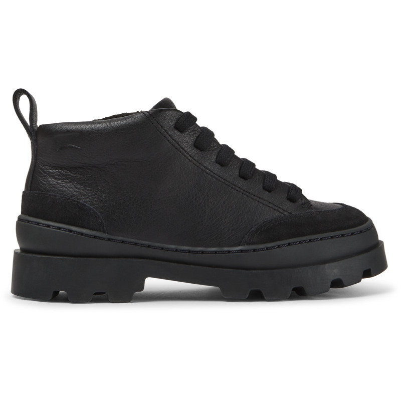 CAMPER Brutus - Botas para Niñas - Negro, talla 32, Piel Lisa/Piel Vuelta