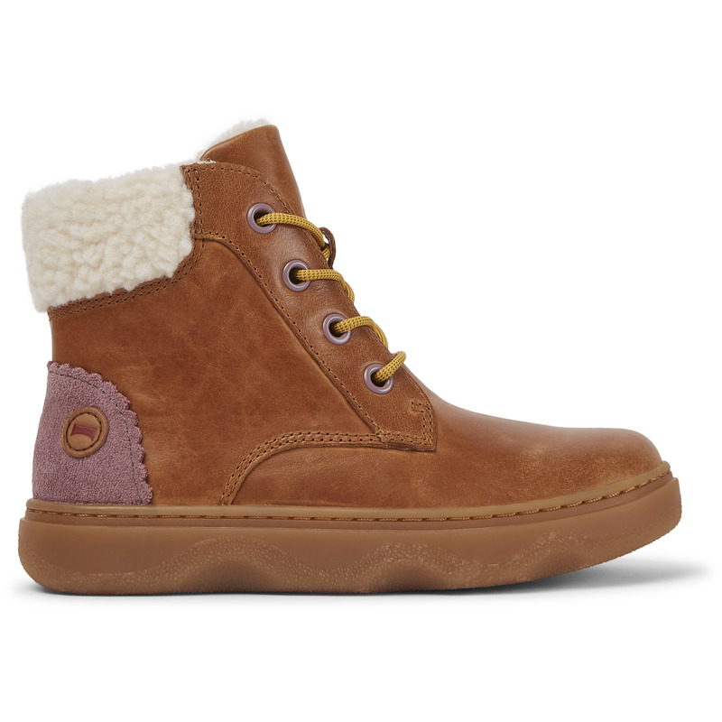 CAMPER Kido - Stiefel Für Mädchen - Braun, Größe 33, Glattleder/Textile