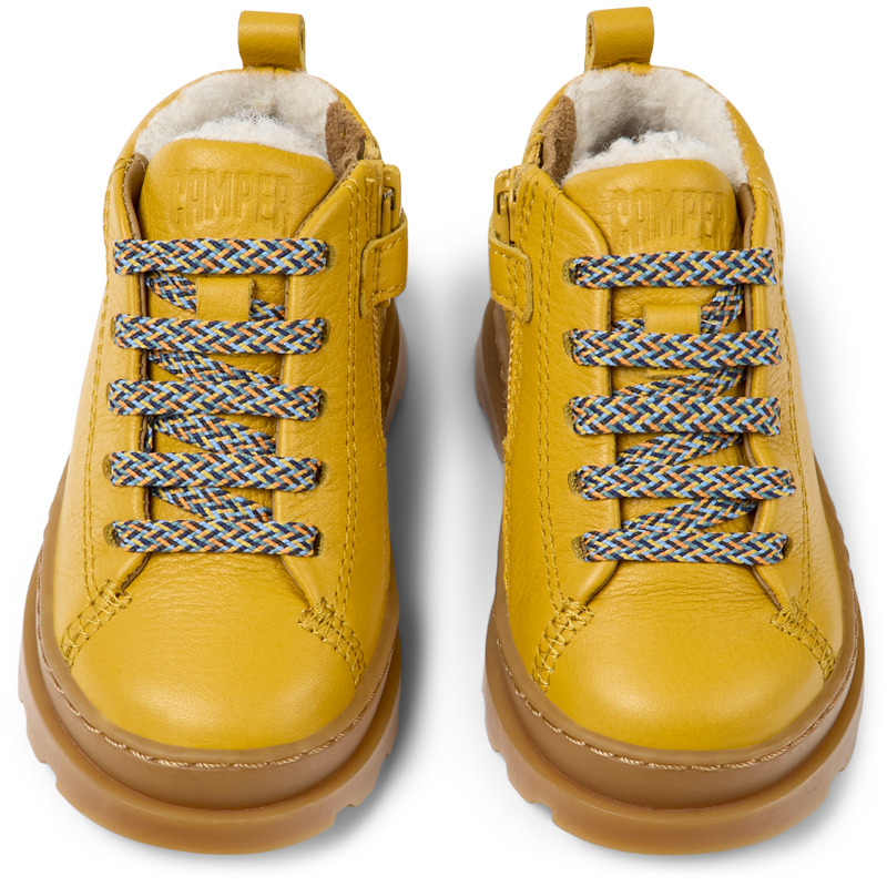 CAMPER Brutus - Boots For First Walkers - Yellow, Size 23, Smooth Leather