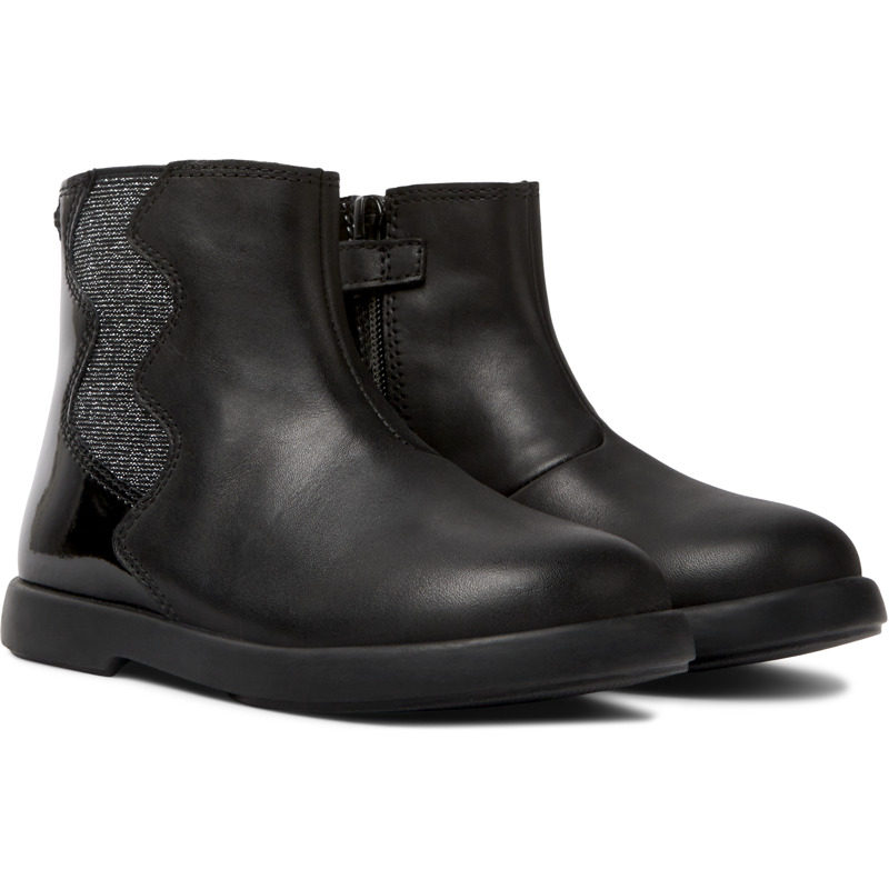 Camper Duet - Boots For Girls - Black, Size 34, Smooth Leather