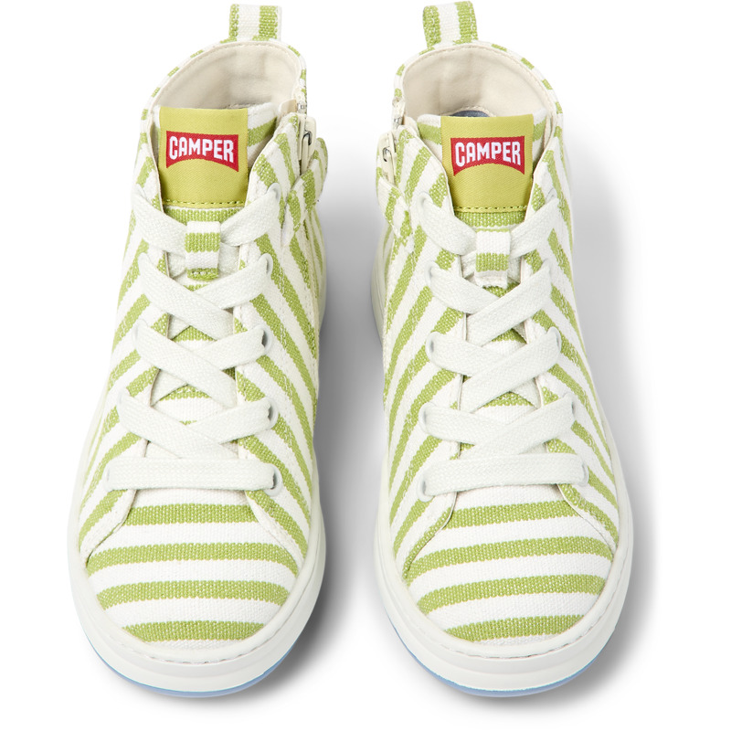 Camper Runner - Sneakers For Unisex - White, Green, Size 33, Cotton Fabric
