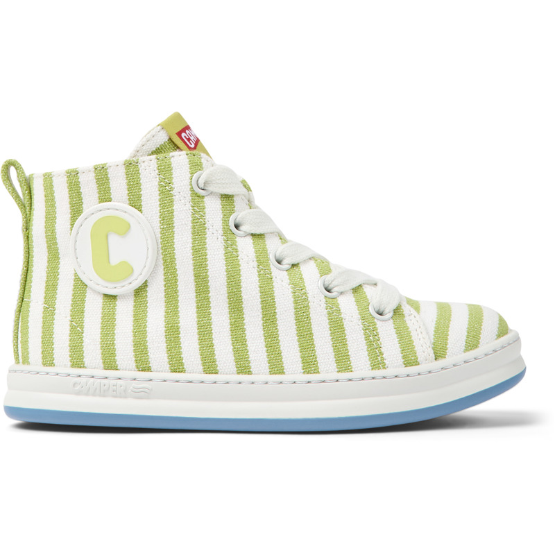 Camper Runner - Sneakers For Unisex - White, Green, Size 33, Cotton Fabric