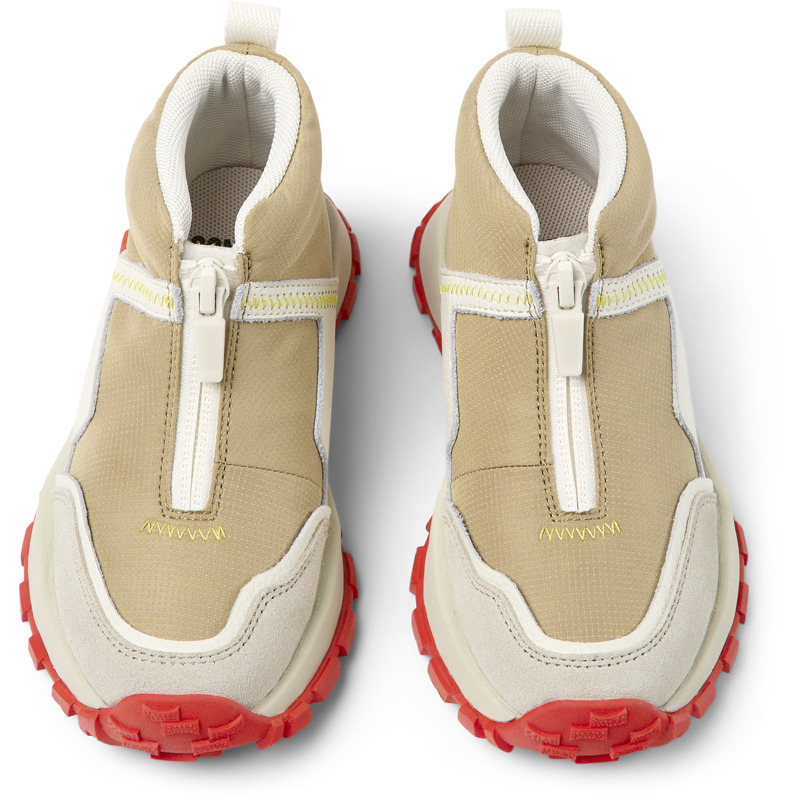 CAMPER Drift Trail - Sneakers For Girls - Beige,White,Grey, Size 33, Cotton Fabric/Smooth Leather