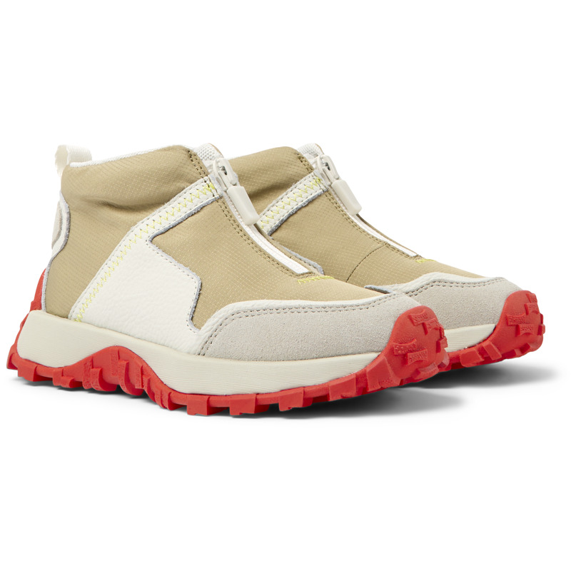 CAMPER Drift Trail - Sneakers For Girls - Beige,White,Grey, Size 34, Cotton Fabric/Smooth Leather