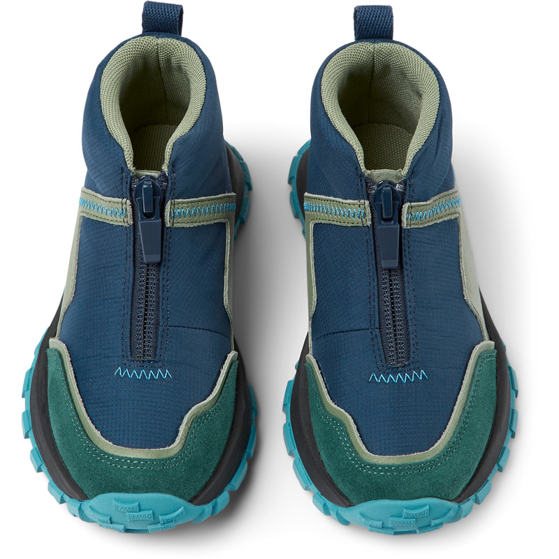 CAMPER Drift Trail - Sneakers For Girls - Blue,Green,Black, Size 38, Cotton Fabric/Smooth Leather