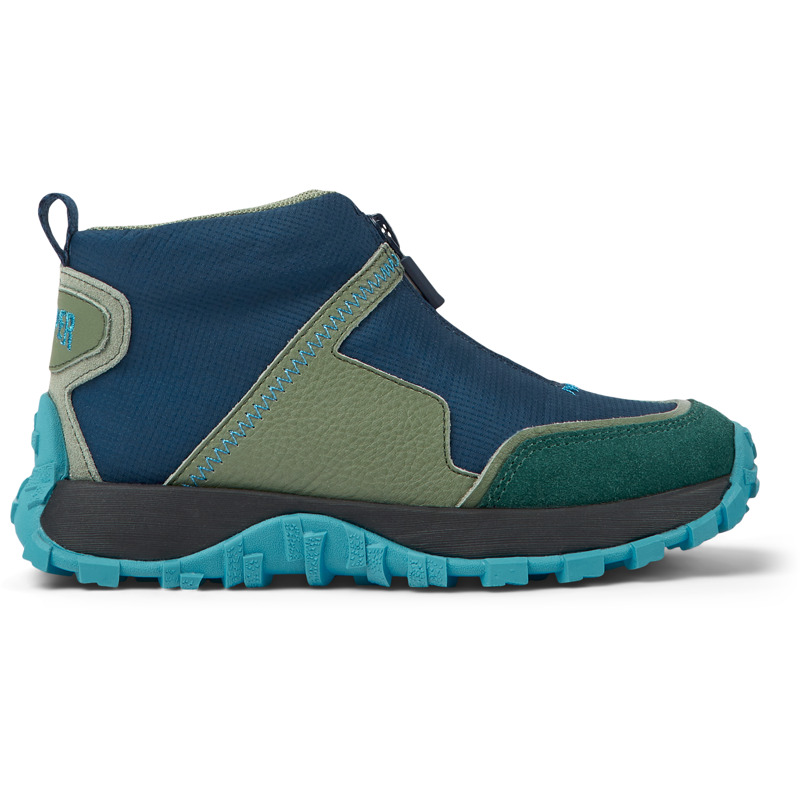 CAMPER Drift Trail - Sneakers For Girls - Blue,Green,Black, Size 32, Cotton Fabric/Smooth Leather