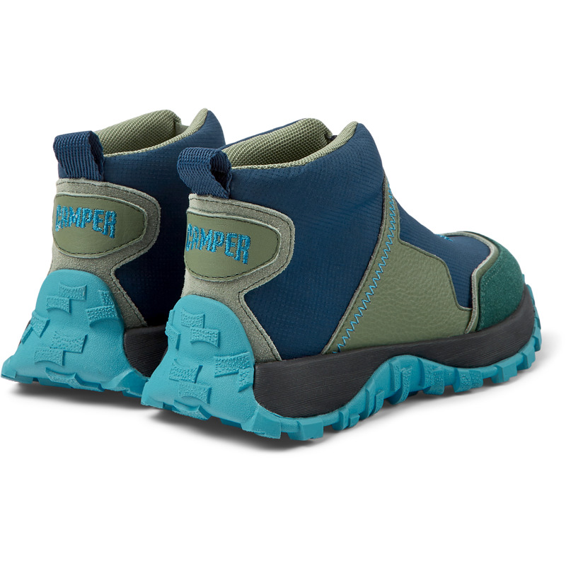 CAMPER Drift Trail - Sneakers For Girls - Blue,Green,Black, Size 34, Cotton Fabric/Smooth Leather